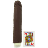 9 Inch ULTRASKYN Shakin' D Vibrating Dildo in Chocolate