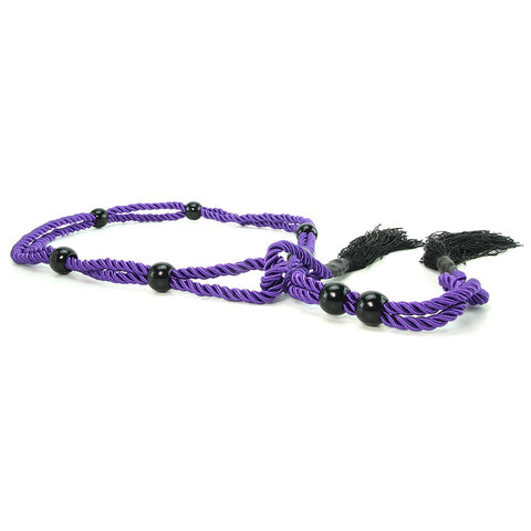 Black Rose Beaded Bondage Bliss Rope