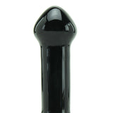 Violet Gems Small Glass Anal Plug in Black