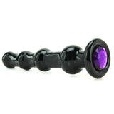 Violet Gems Glass Wand in Black