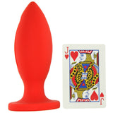 Kink Lube Luge 6" Silicone Plug in Red