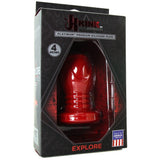 Kink Explore Hollow Silicone 4" Plug in Red