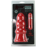 Kink Everything Butt Rippled Vibrating Plug in Red