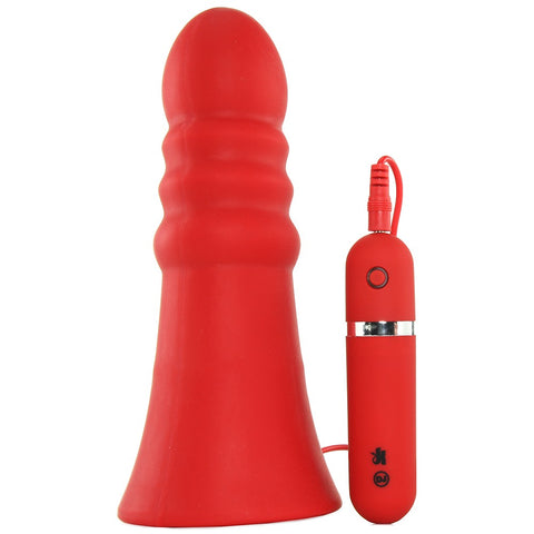 Kink Everything Butt Ridged Vibrating Plug in Red