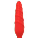 Kink Everything Butt Vibrating Silicone Plug in Red