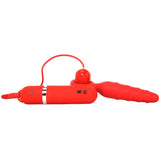 Kink Everything Butt Vibrating Silicone Plug in Red