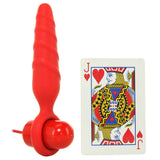 Kink Everything Butt Vibrating Silicone Plug in Red