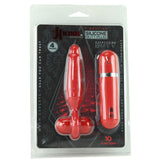 Kink Everything Butt Vibrating Silicone Plug in Red