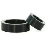 Platinum Silicone Double Cock Ring Set in Black