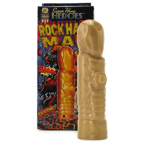 Super Hung Heroes Rock Hard Man Dildo in Gold