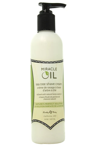 Miracle Oil Tea Tree Shave Cream in 8oz/227g