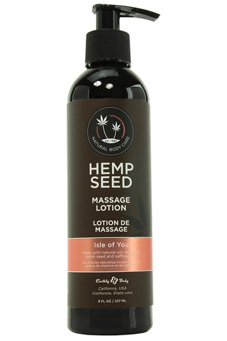 Hemp Seed Massage Lotion 8oz/237mL in Isle of You