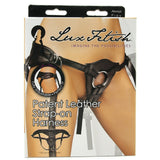 Patent Leather Strap-On Harness in Black