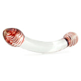 Red Head Double Glass Dildo