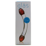 Red Head Double Glass Dildo