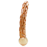 Orange Tickler Glass Dildo