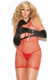 Fire Hot Diamond Net Mini Dress in OSXL