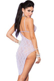Lavender Floral Lace A-Symmetrical Gown in OS