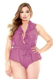 Halter Neck Ruffled Romper in 1X/2X