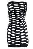 Black Pothole Tube Dress in OS