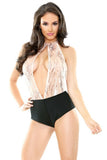 Harlow Sequin Halter Romper in S/M