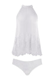 Elsie Porcelain Embroidered Babydoll Set in 3X