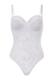 Pola White Crochet Lace Teddy in M