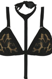 Kat Bra, Panty & Choker Leash in S/M