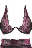 Janelle Lace Bra, Cinching Garter & Panty in S/M