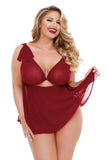 Ruby Cutout Babydoll and Panty in 1X/2X