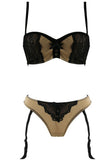 Naomi Bra and Gartered Panty in S/M