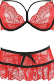 Tatiana Caged Bra, Skirt and G-String Set in S/M