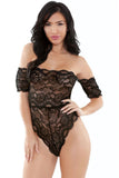 Brittany Off Shoulder Lace Playsuit in S/M