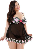 Flora Babydoll and G-String in 1X/2X