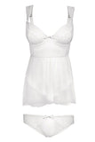 Monaco Geometric Lace Babydoll and Panty in M