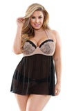 Serena Halter Babydoll and Panty in 1X/2X
