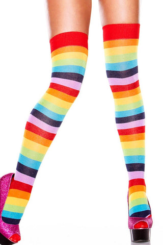 Thigh High Rainbow Socks