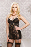 Soft Cup Lace Chemise with Harness Front in S