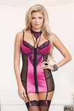 Fuchsia Front Hook & Eye Chemise in S