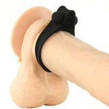 Sbullet Vibrating Silicone Cock Ring in Black