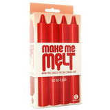 Make Me Melt Warm Drip Candles 4 Pack in Red