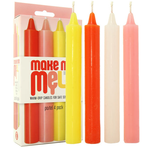 Make Me Melt Warm Drip Candles 4 Pack in Pastel