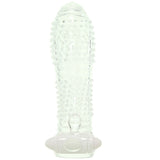 Sextenders Nubbed Vibrating Enhancer Sleeve in Clear