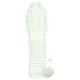 Sextenders Nubbed Vibrating Enhancer Sleeve in Clear