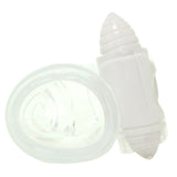 Sextenders Ribbed Vibrating Enhancer Sleeve in Clear