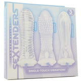 Vibrating Sextenders 3-Pack in Clear