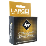 ID Extra Large Condoms in 3 Pack