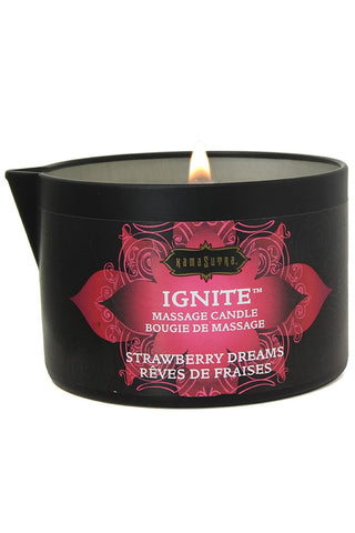 Ignite Massage Candle 6oz/170g in Strawberry Dreams