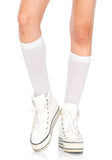 Nylon Knee Highs in White