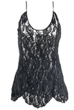 Black Rose Lace Flair Chemise in OS